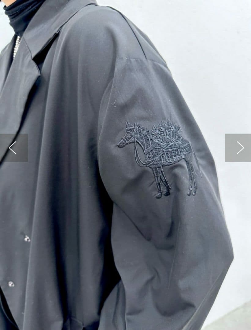 イアパピヨネ スミスタイル 馬刺繍スプリングコート美品