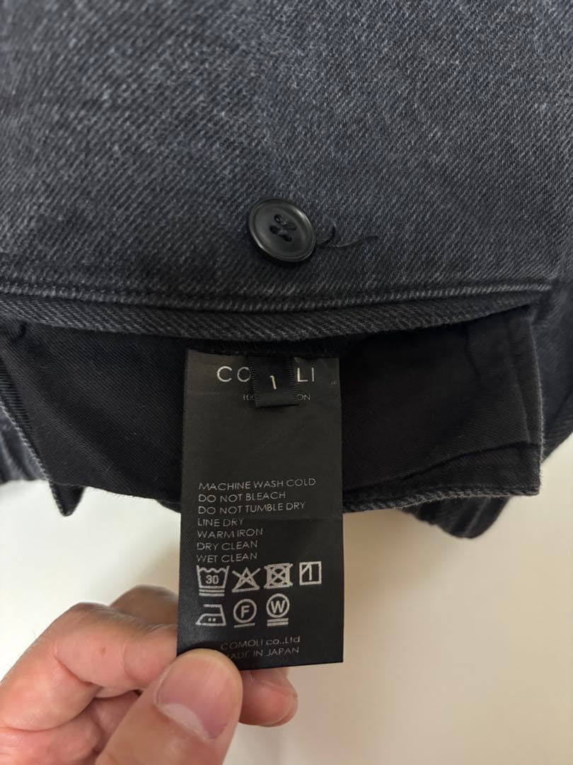 COMOLI 25SS ブラックドリル6Pパンツ　size1
