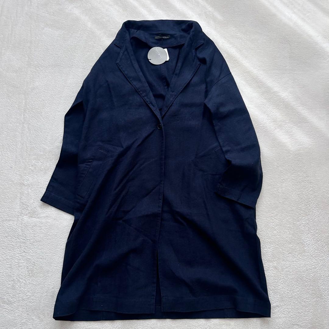 【タグ付き新品】studioCLIPリネンチェスターコート 定価17800円＋税