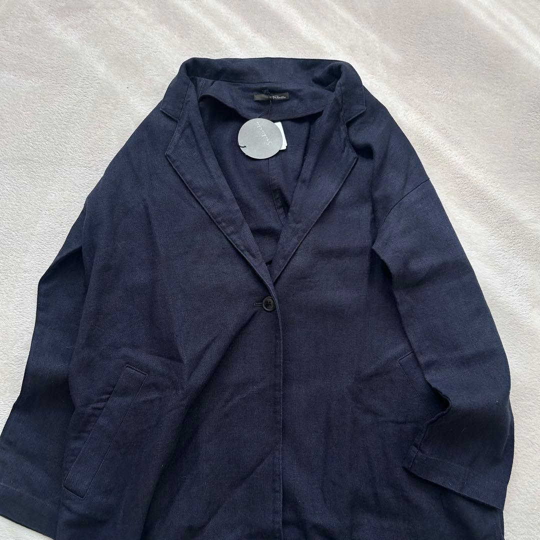 【タグ付き新品】studioCLIPリネンチェスターコート 定価17800円＋税