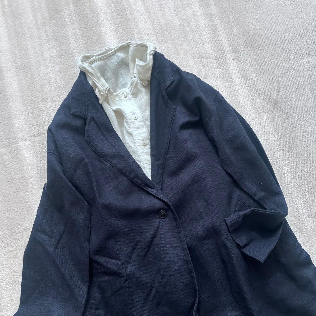 【タグ付き新品】studioCLIPリネンチェスターコート 定価17800円＋税