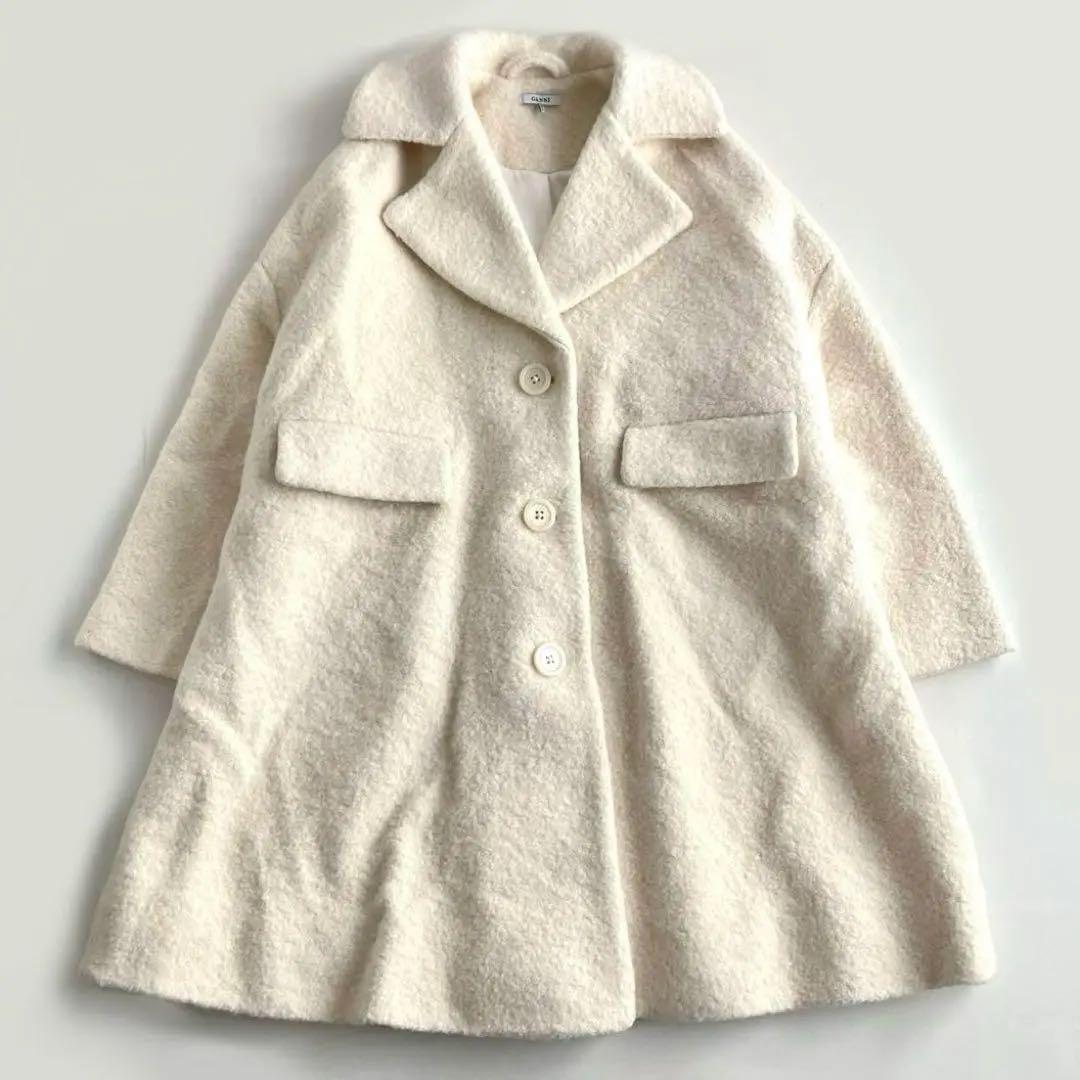 美品✨【GANNI】 ガニー FENN オーバーサイズ コート アイボリー