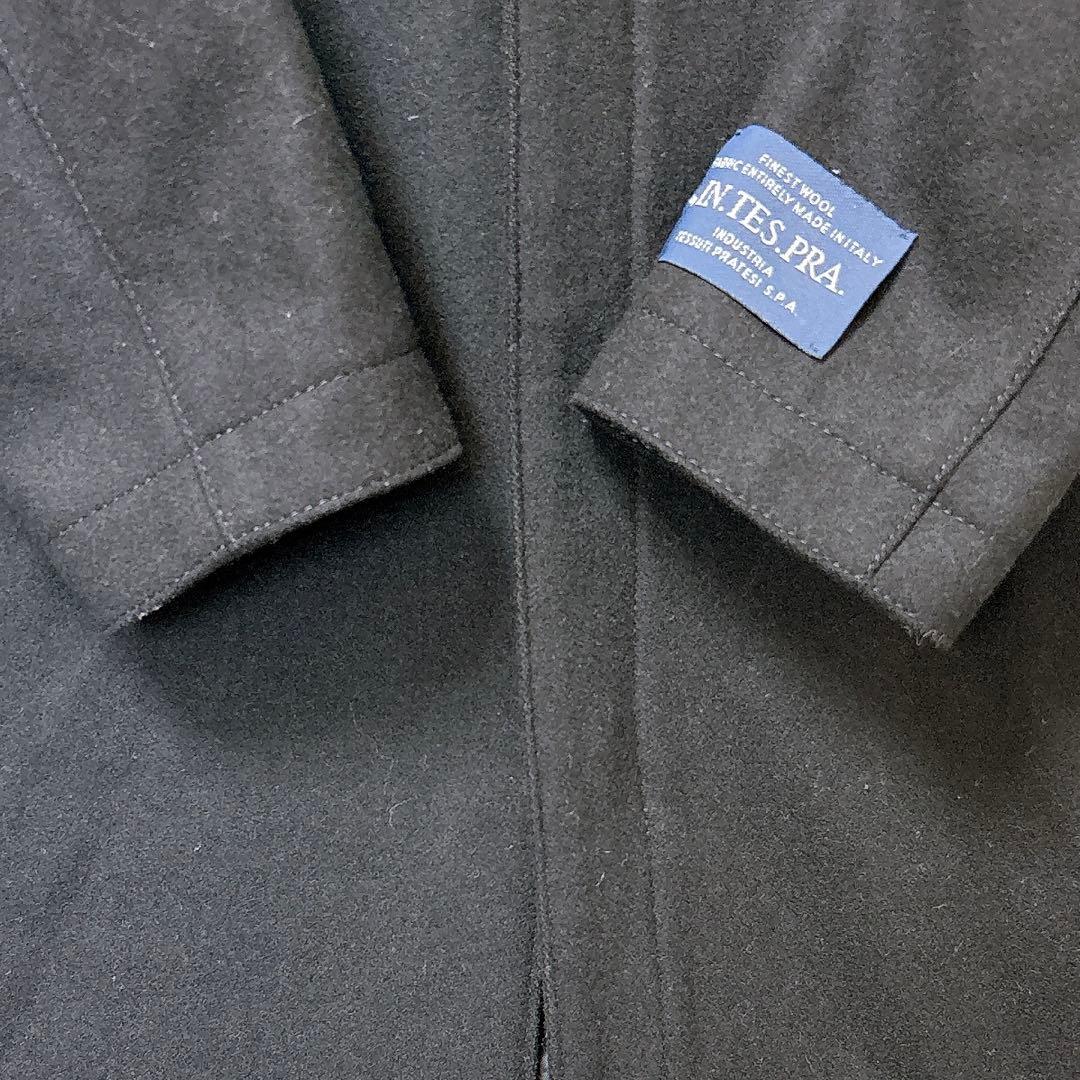 エディフィス◆ウールコート(M)黒 フード付き 上品 大人カジュアル キレカジ