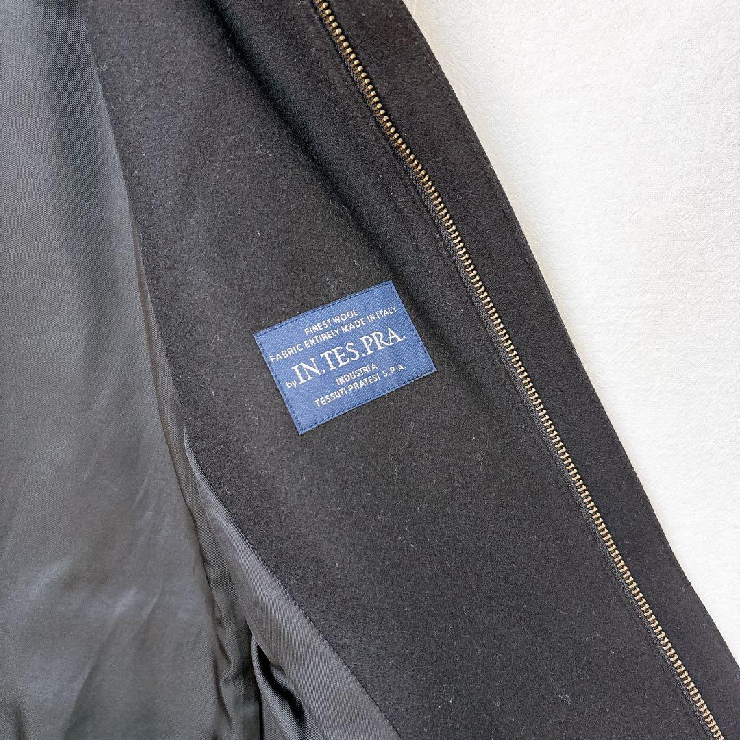 エディフィス◆ウールコート(M)黒 フード付き 上品 大人カジュアル キレカジ