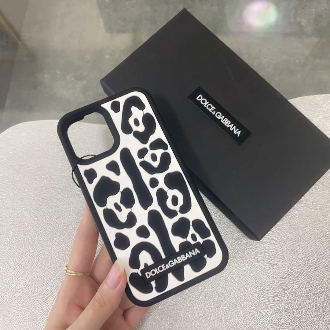 残り１【新品】Dolce&Gabbana iPhoneケース ヒョウ柄 ホワイト