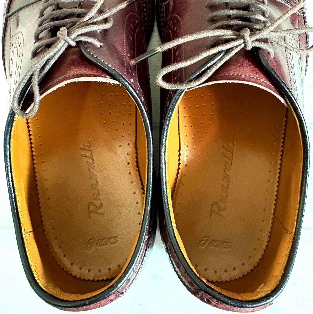 美品■ランウォーク■ビジネスシューズ✨ウィングチップ GELソール セレモニー