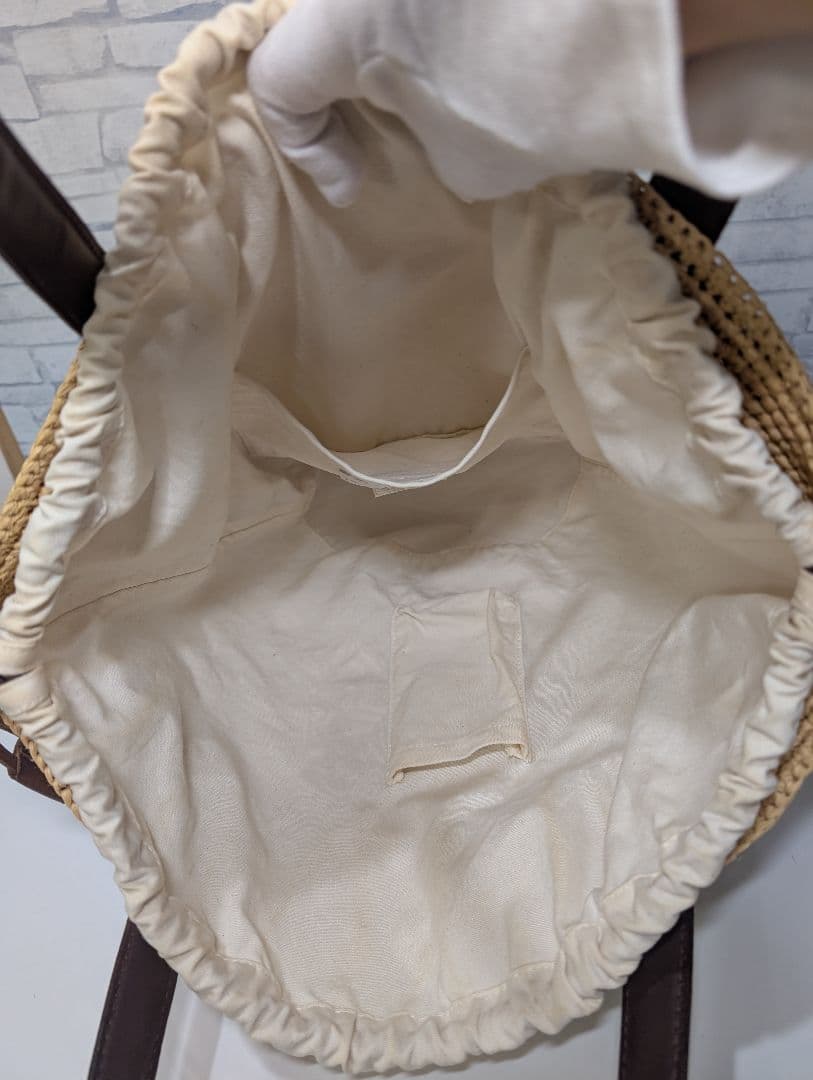 ✨美品✨　かごバッグ　ヘレンカミンスキー　大容量　ラフィア　レザー