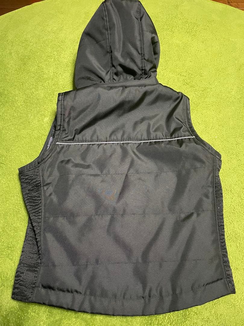 MCワークス　プロテクトウィンターベスト　ブラック×モノトーンカモ　Ｌサイズ