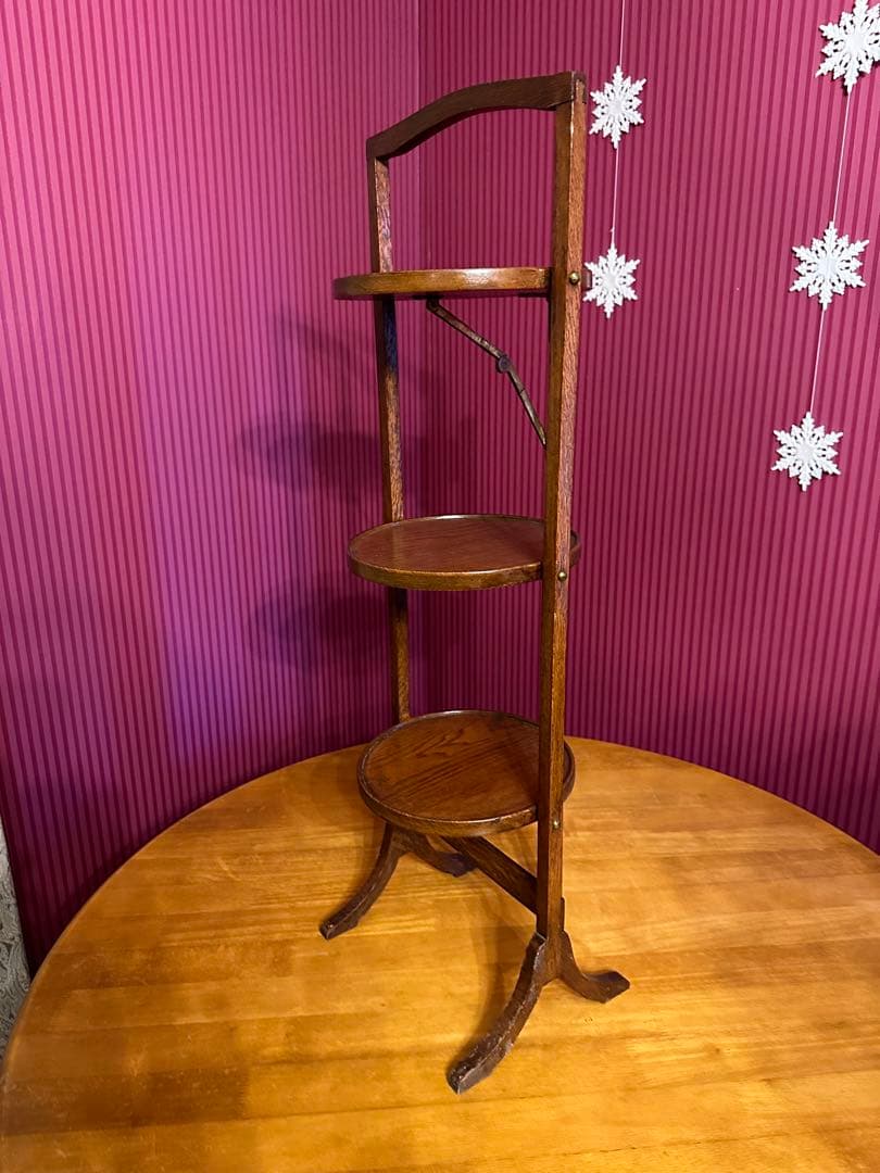 ぽこ　英国アンティーク　ケーキスタンド