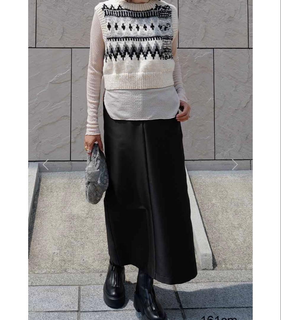 MACHATT ノルディック柄 ニットベスト