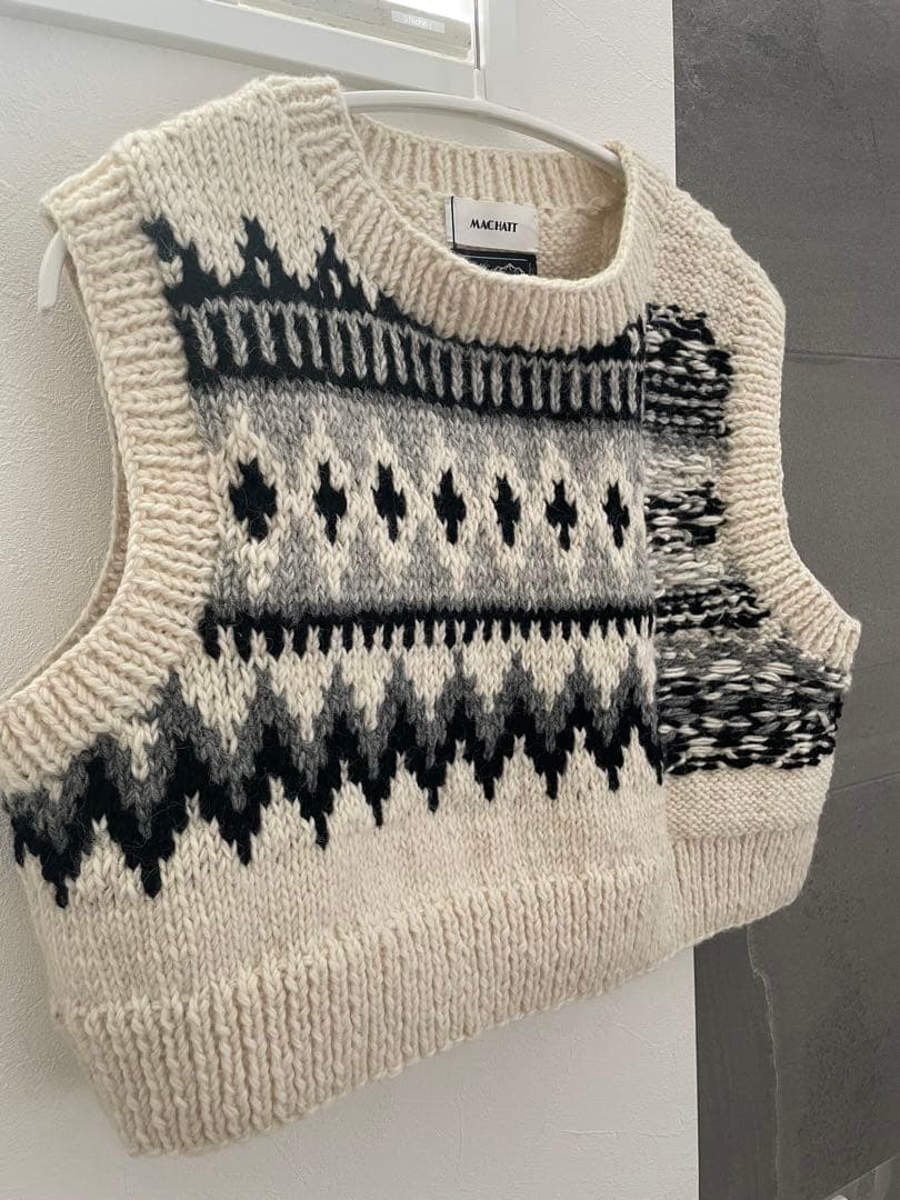 MACHATT ノルディック柄 ニットベスト