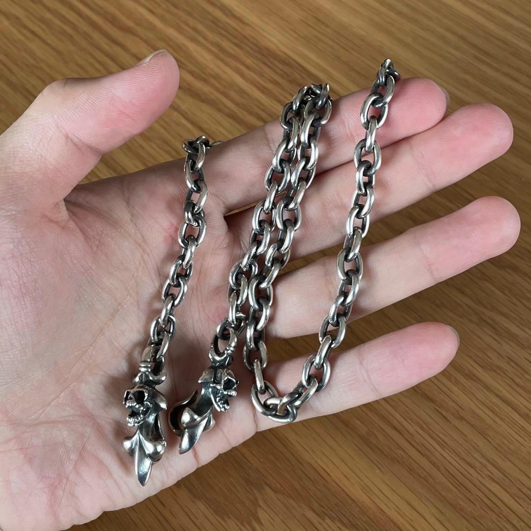 小物 silver925 skull wallet chain