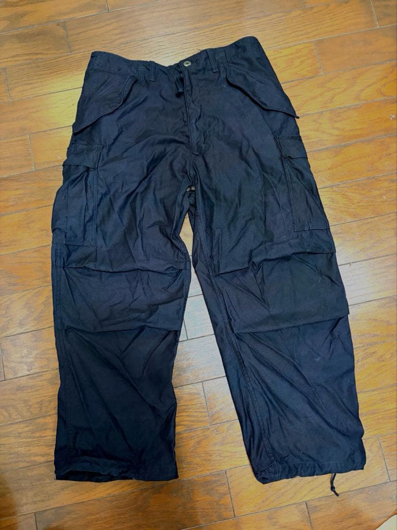 US M-65フィールドカーゴパンツ　BLACK サイズM-S 実物後染