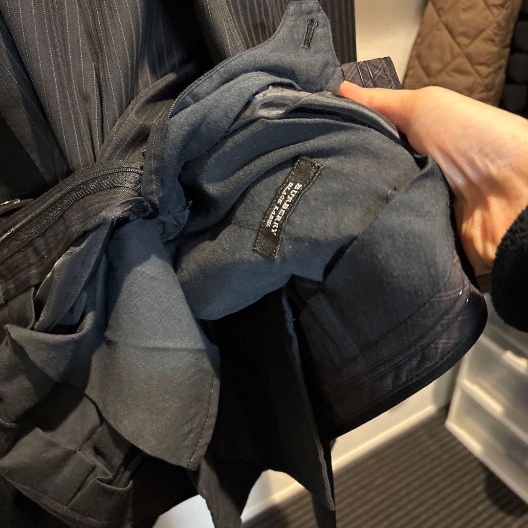 BURBERRY BLACK LABEL ストライプスーツジャケット