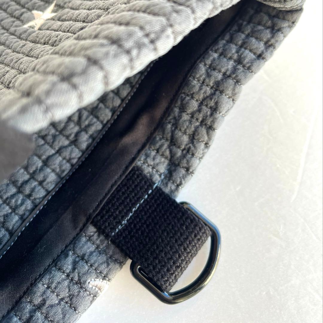 taka様　ヌビ　刺繍月星/ダークグレー　レッスンバック　上履き入れ　体操着袋