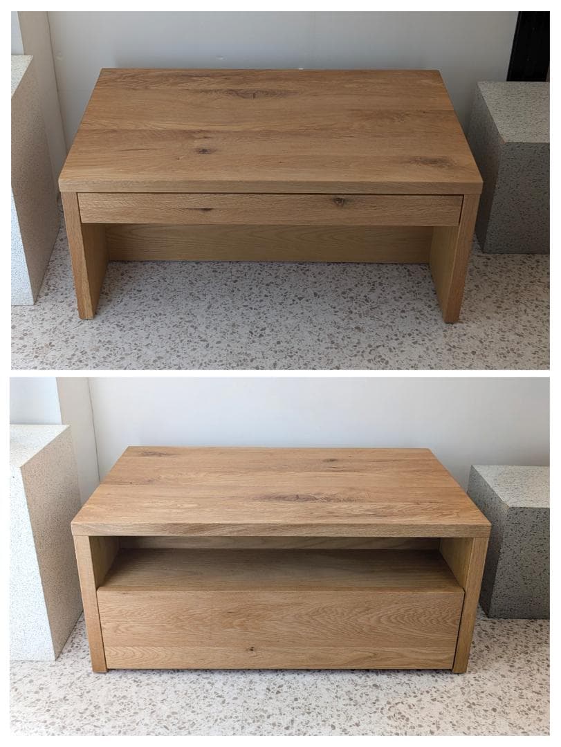 USED リビングハウス オーク 無垢材 引出付き リビングテーブル 北欧