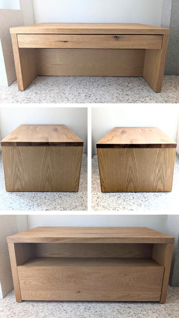 USED リビングハウス オーク 無垢材 引出付き リビングテーブル 北欧