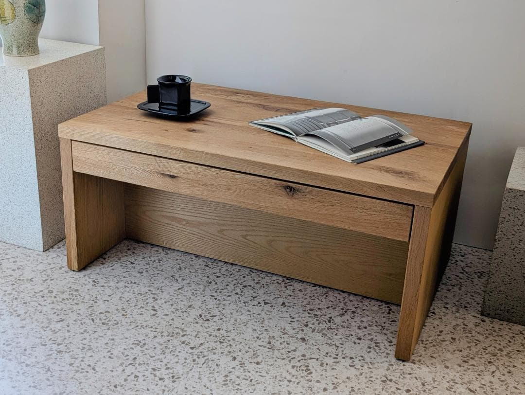 USED リビングハウス オーク 無垢材 引出付き リビングテーブル 北欧