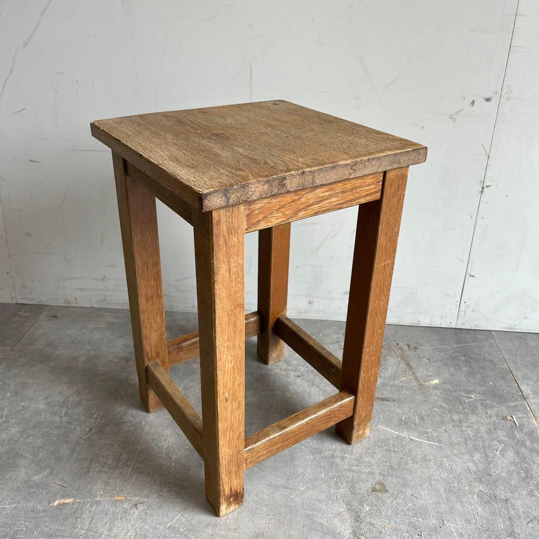 ヴィンテージ 無垢材 スツール イス チェア シャビー 木製 レトロ