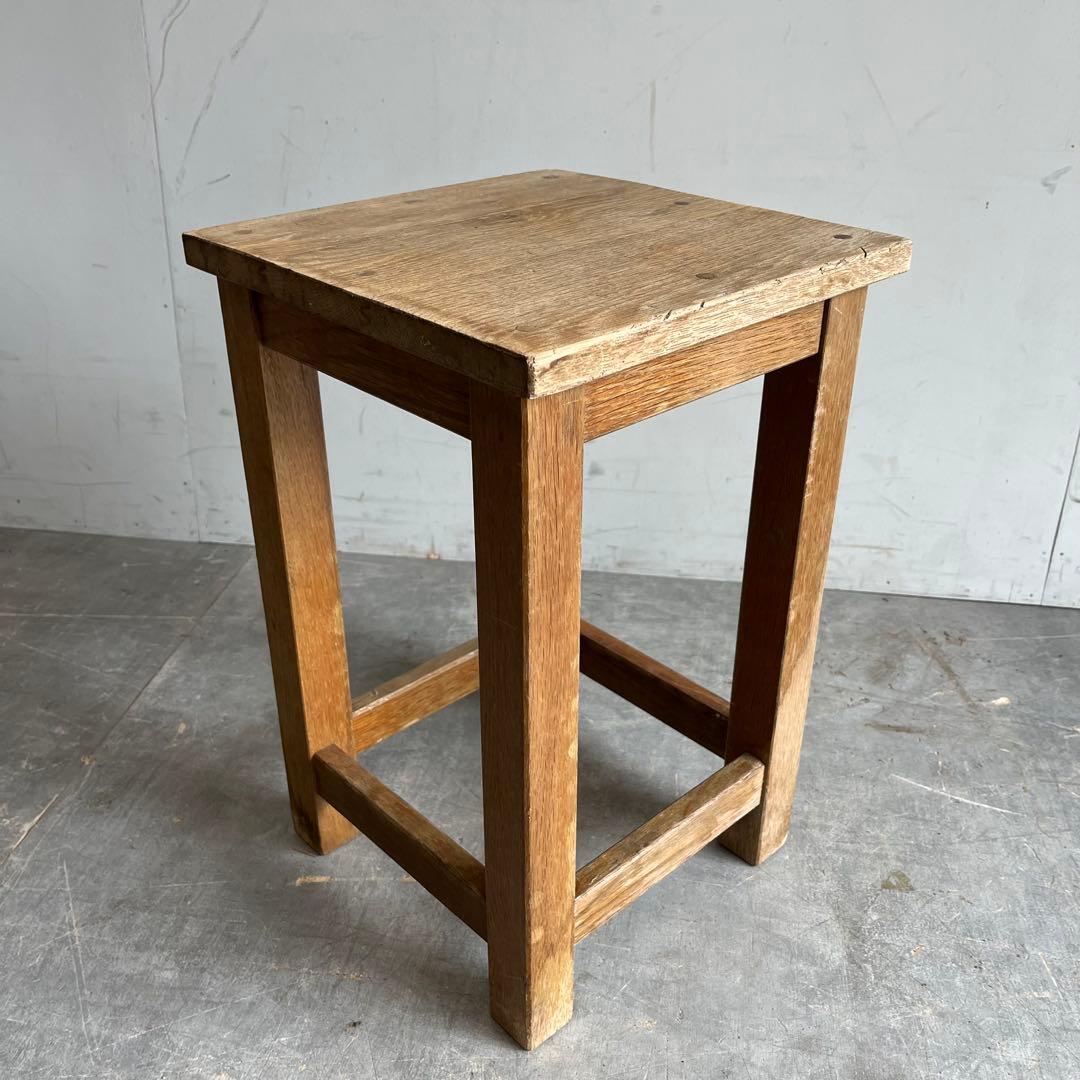 ヴィンテージ 無垢材 スツール イス チェア シャビー 木製 レトロ