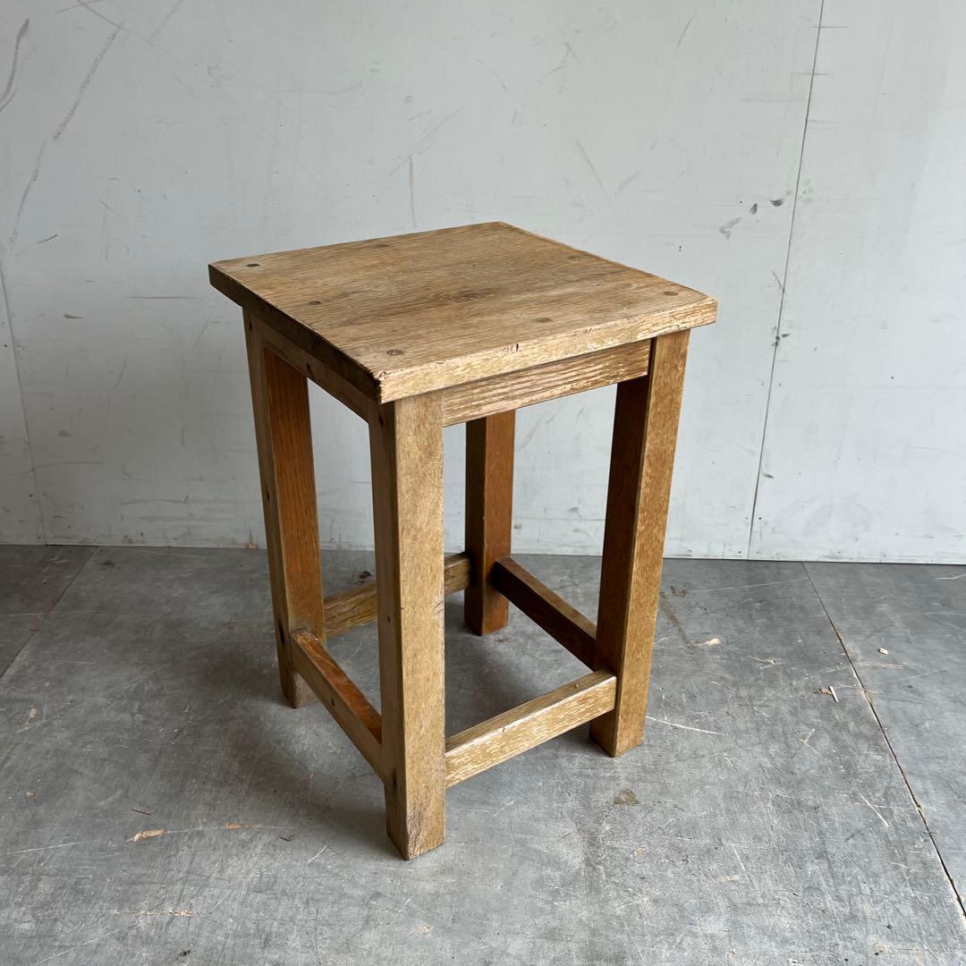 ヴィンテージ 無垢材 スツール イス チェア シャビー 木製 レトロ