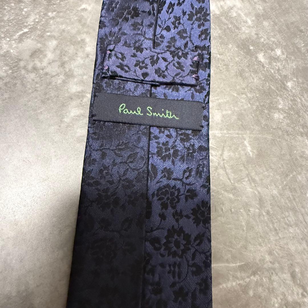 【✨極美品✨】Paul Smith ポールスミス ネクタイ ネイビー 花柄 紺色
