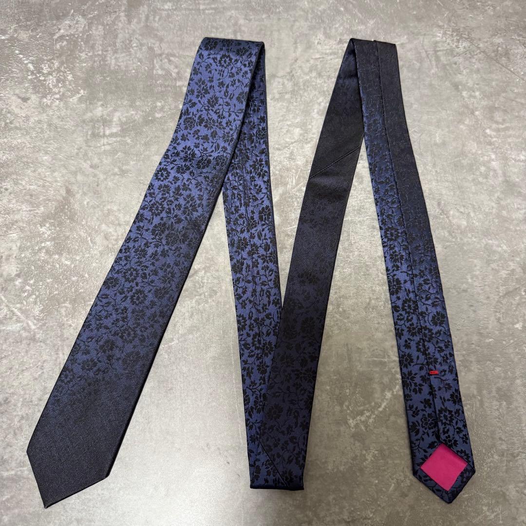 【✨極美品✨】Paul Smith ポールスミス ネクタイ ネイビー 花柄 紺色