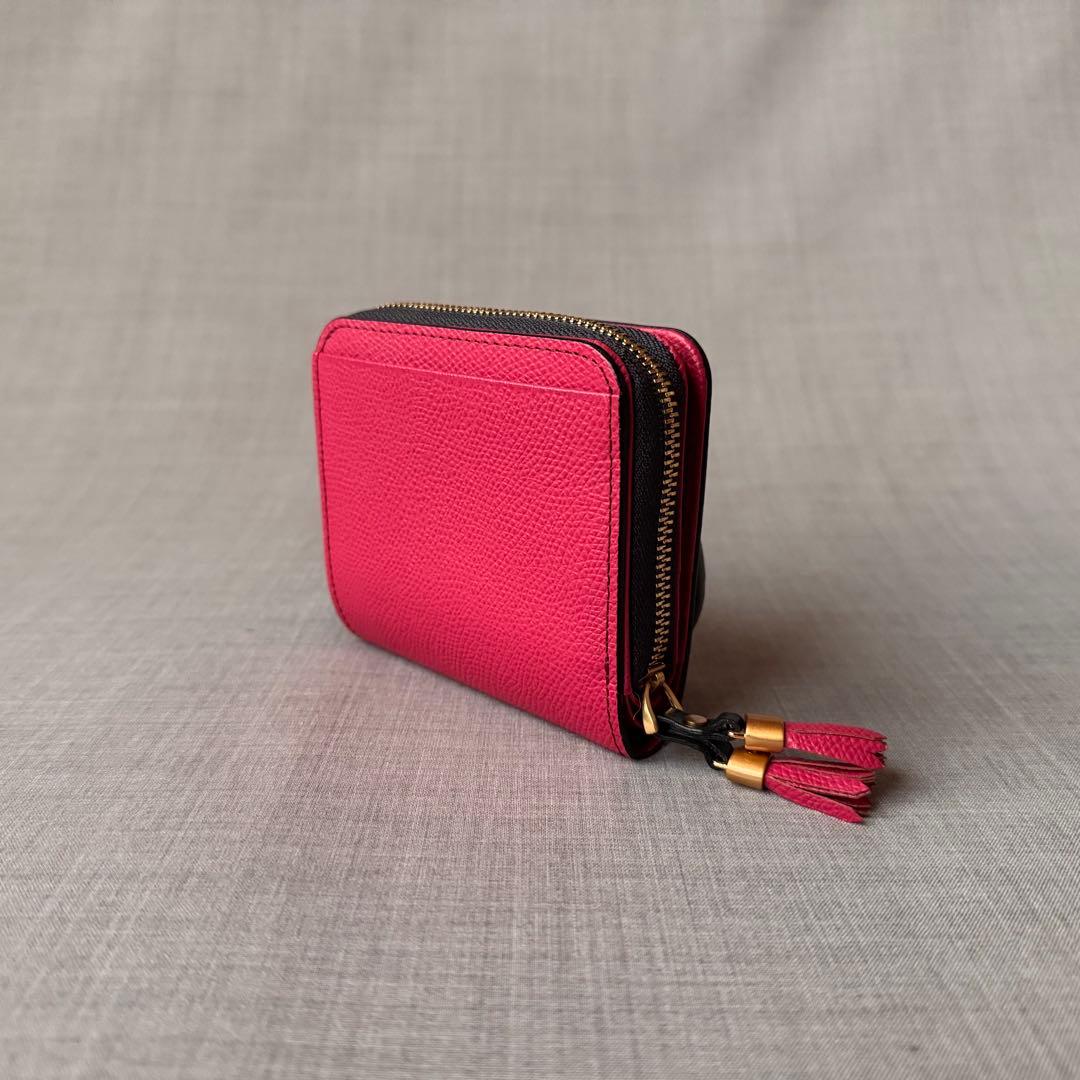 未使用 EPOI エポイ ラウンドファスナー 二つ折り財布 ピンク