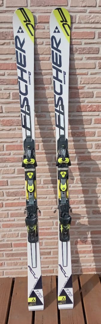 Fischer スキー板 ホワイト/イエロー