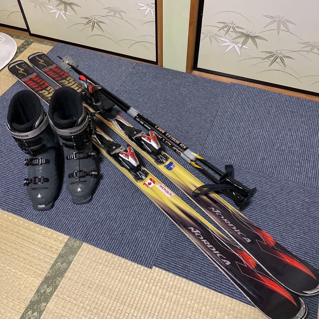 スキー板170 スキーブーツ28.5 スキーセット　ノルディカ