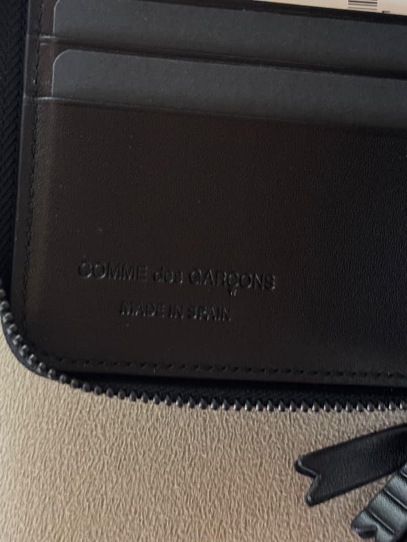 ウォレットコムデギャルソン ジッパーメドレーウォレット 新品 黒色 本物
