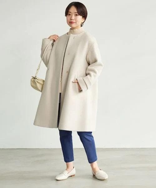 新品タグ付　グリーンレーベルリラクシング　ソフトメルトンAラインコート