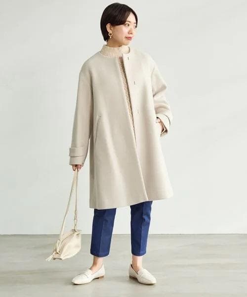 新品タグ付　グリーンレーベルリラクシング　ソフトメルトンAラインコート