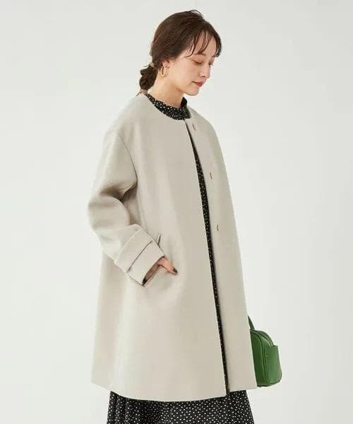 新品タグ付　グリーンレーベルリラクシング　ソフトメルトンAラインコート