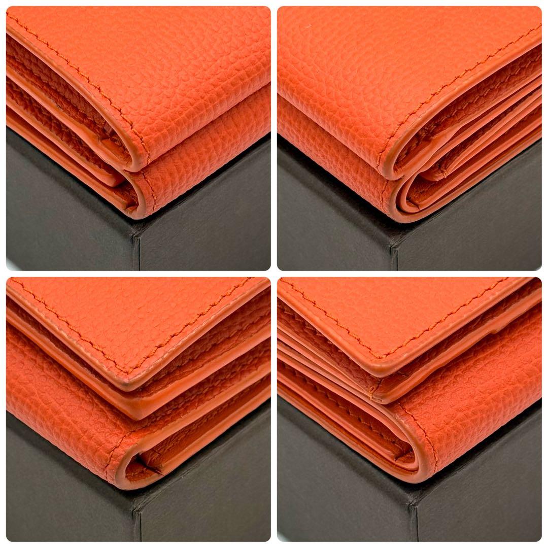 使用わずか✨ロエベ アナグラム トライフォールド オレンジ 財布　箱付　P40