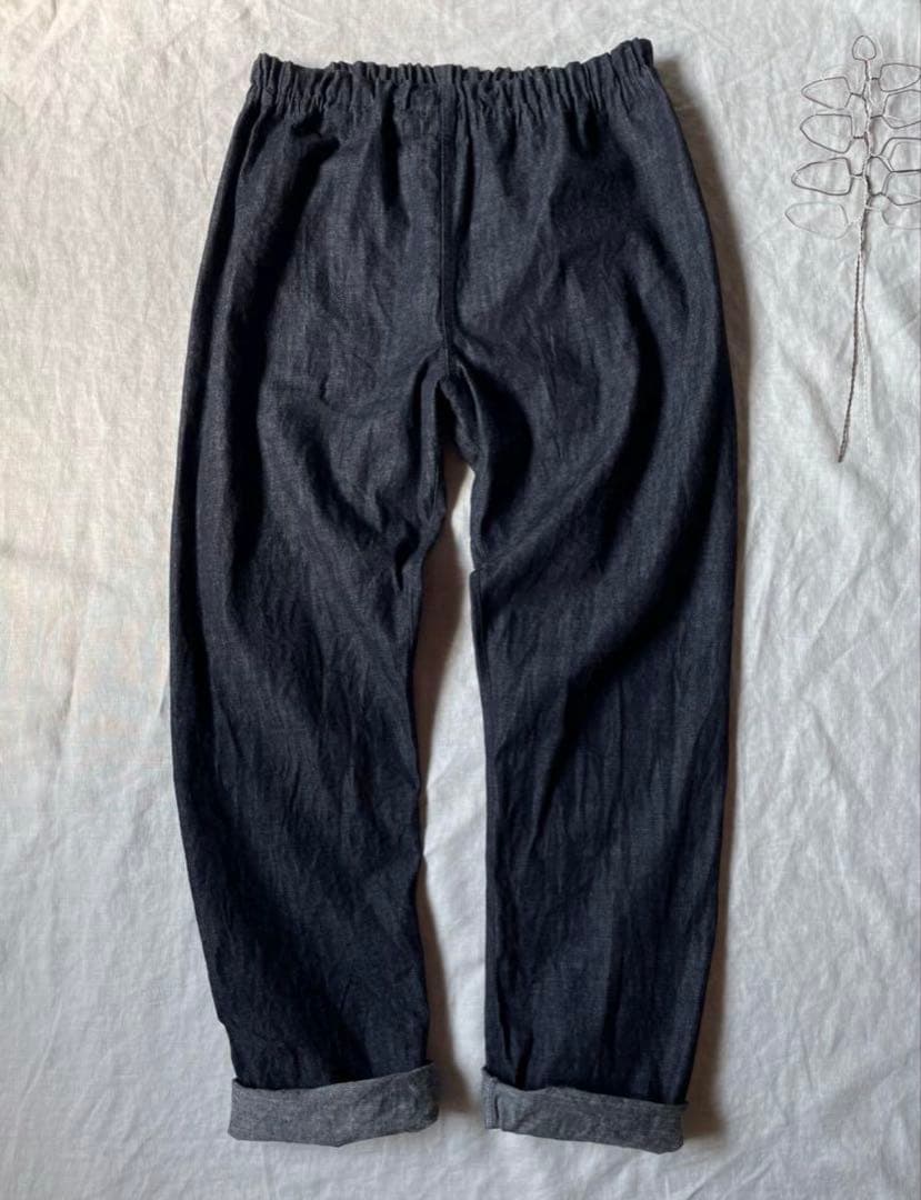 rukariko様　リネン楽ちんパンツ うなぎの寝床 もんぺ　Lサイズ 男女兼用