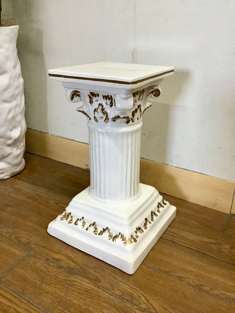 TAKA☆管177☆イタリア製アンティーク☆陶器☆ロココ調☆フラワーベース