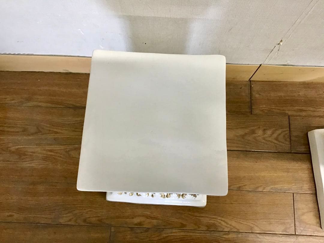 TAKA☆管177☆イタリア製アンティーク☆陶器☆ロココ調☆フラワーベース