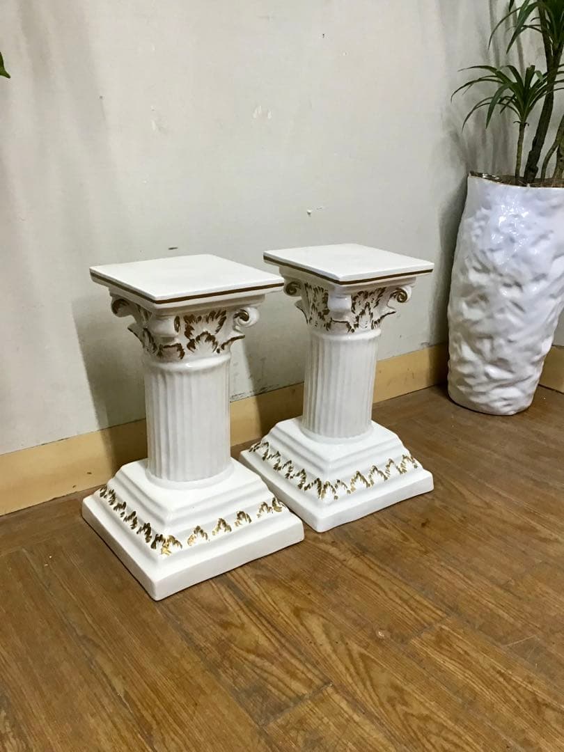 TAKA☆管177☆イタリア製アンティーク☆陶器☆ロココ調☆フラワーベース