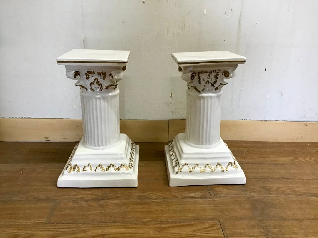 TAKA☆管177☆イタリア製アンティーク☆陶器☆ロココ調☆フラワーベース