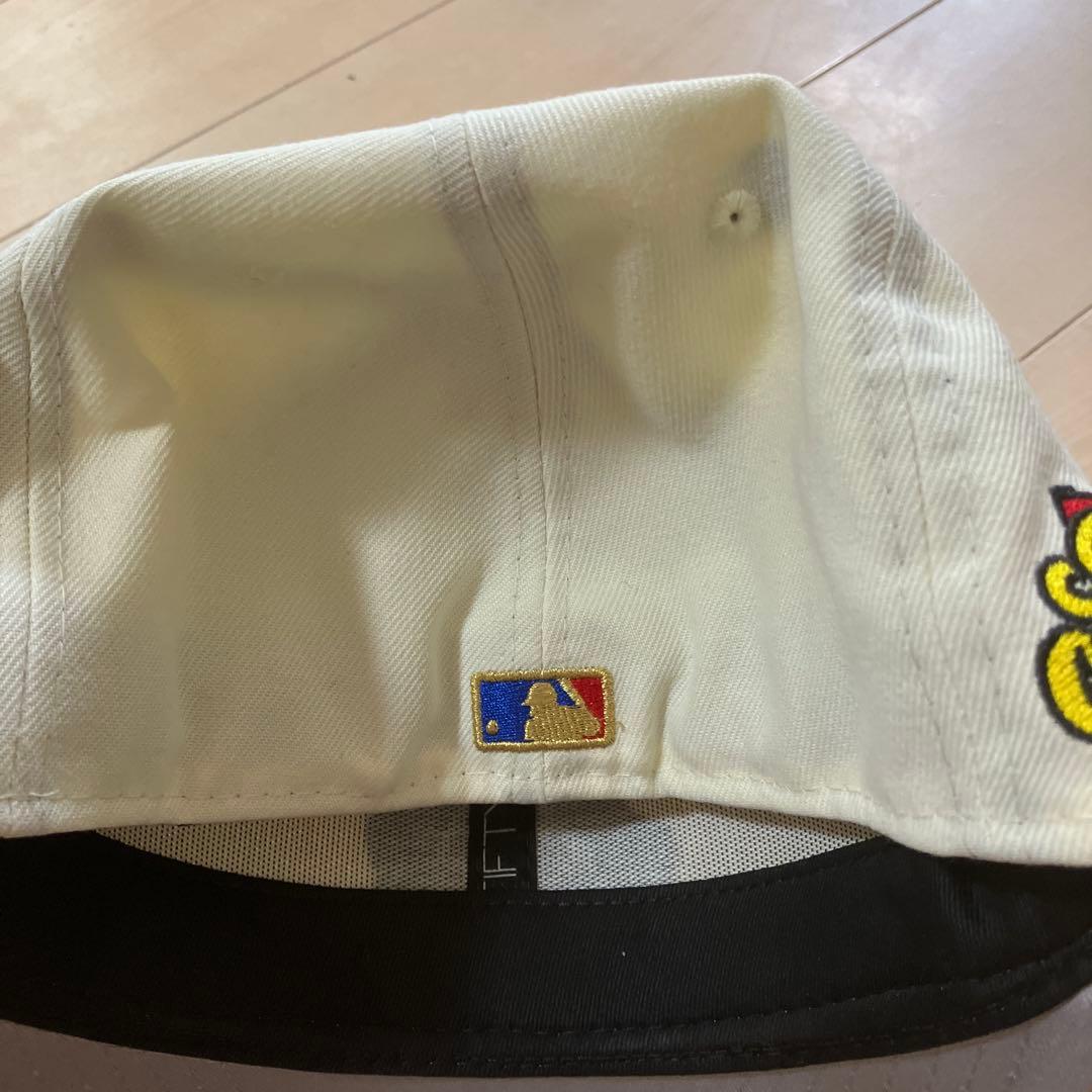 ニューエラ　インディアンズ　チャンピオン記念　オフホワイト帽子