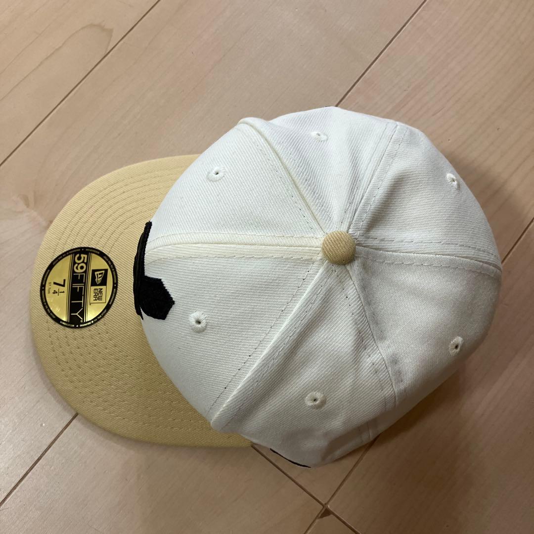 ニューエラ　インディアンズ　チャンピオン記念　オフホワイト帽子
