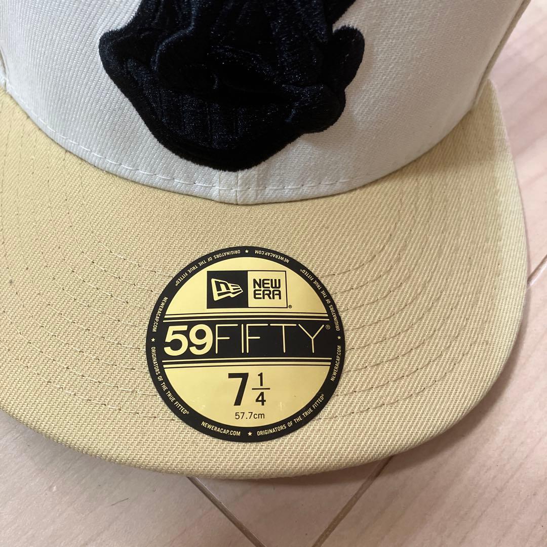 ニューエラ　インディアンズ　チャンピオン記念　オフホワイト帽子