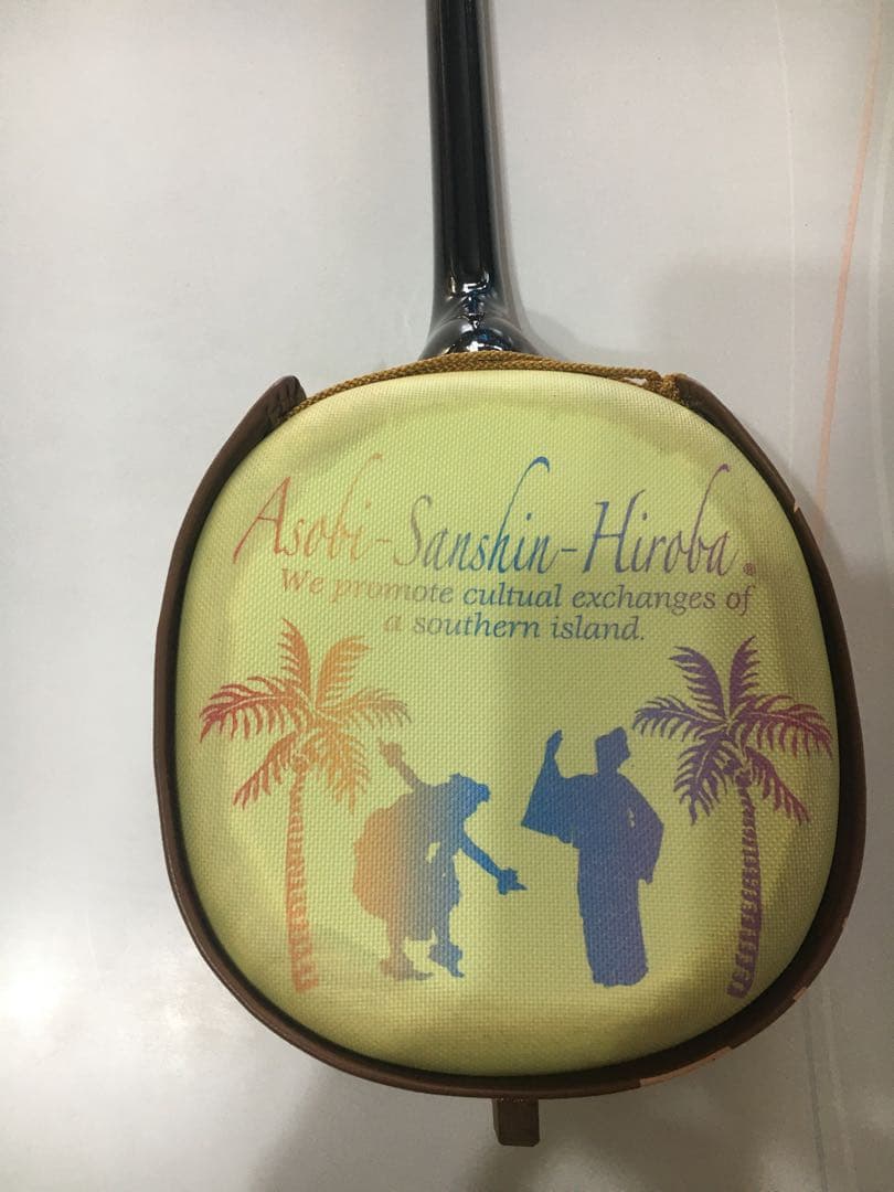 花柄で可愛い三線本体 ケース、教材付き