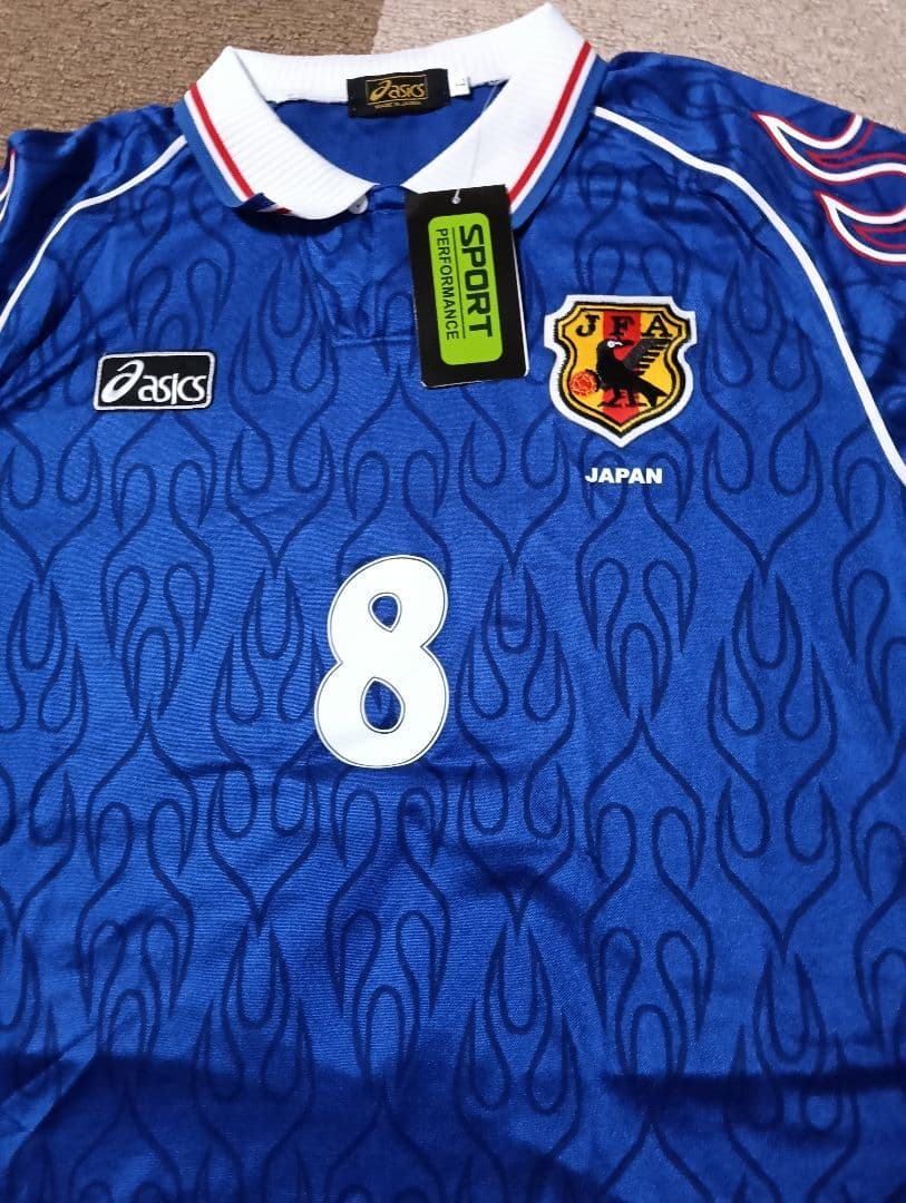asics 日本代表 サッカーユニフォーム 番号8 中田英寿 Lサイズ