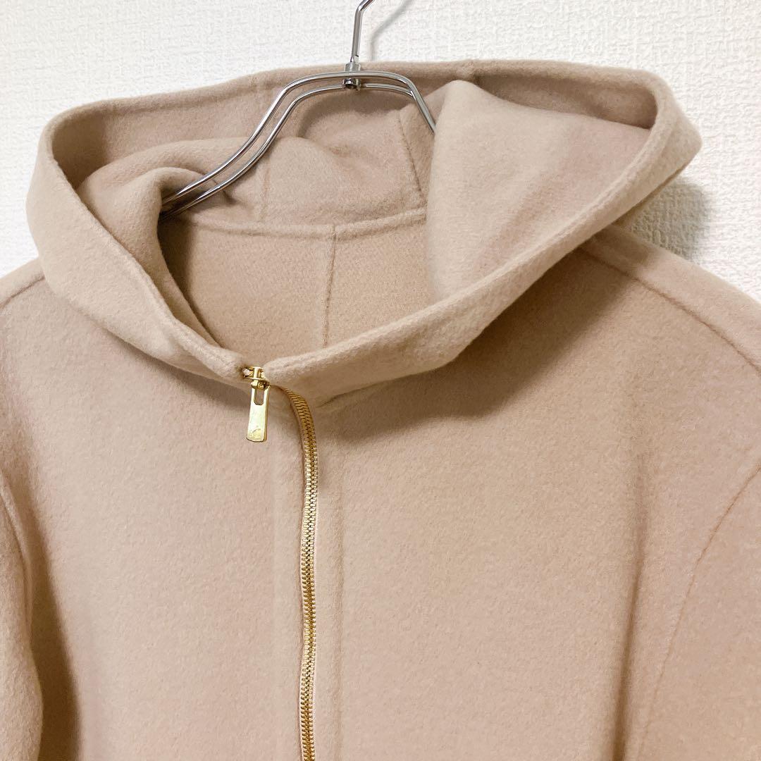 24AW【新品】ANAYI　シャルムリバーフードブルゾン　ベージュ　36