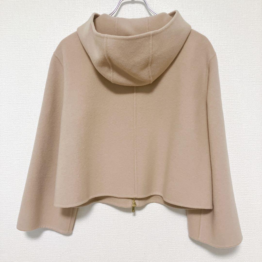 24AW【新品】ANAYI　シャルムリバーフードブルゾン　ベージュ　36