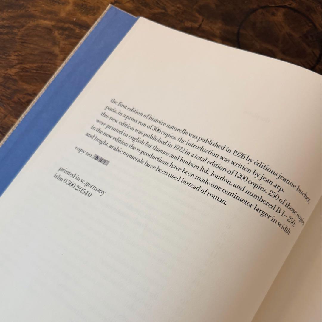 「限定1200部No.847 Max Ernst 自然の歴史 函付」