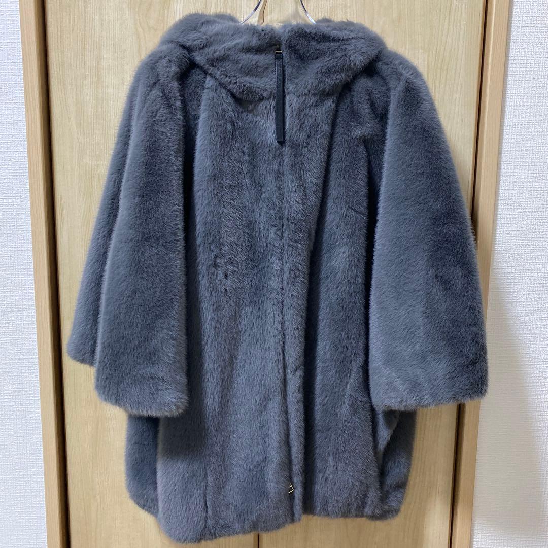 新品　カデュネ ファーコート チャコール