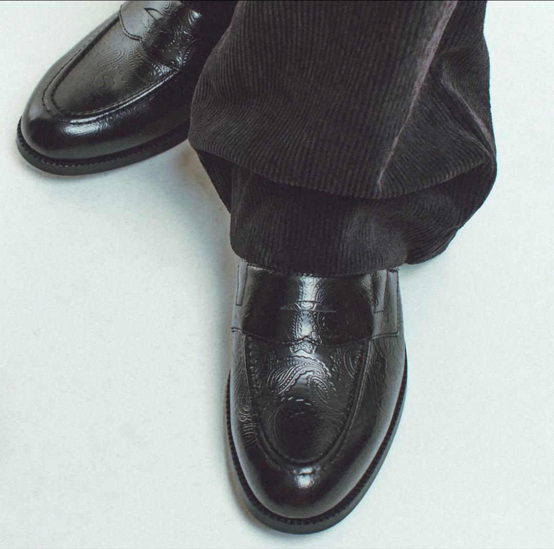 KENFORD ブラック ローファー 26.5cm ペイズリー 試着のみ 完売品